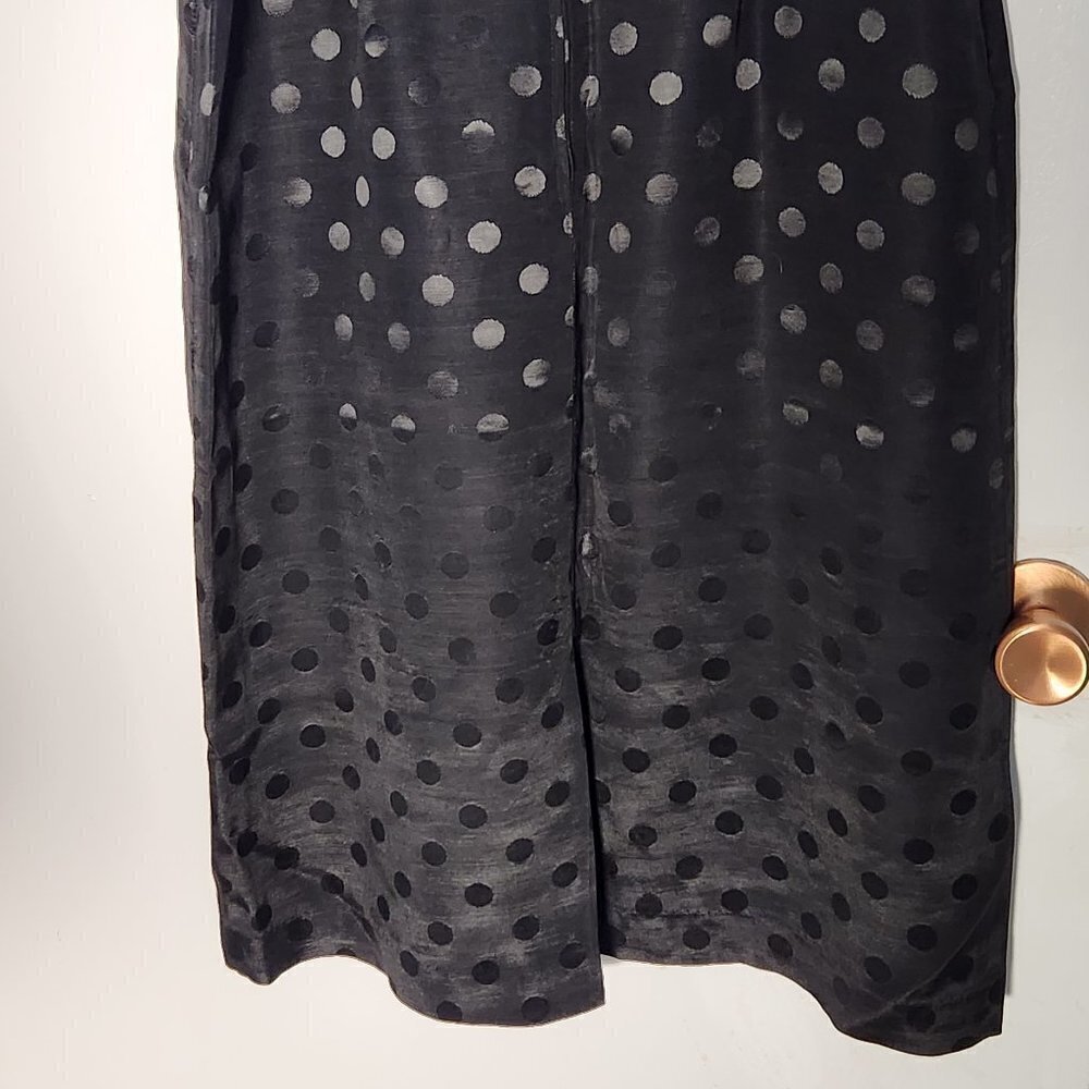 189. Black polka dot skirt by PantMan vintage sz 14  Fits M - Picture 4 of 4